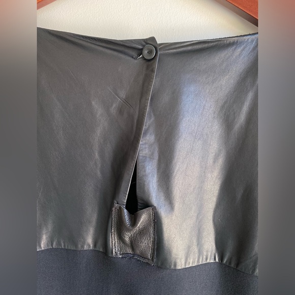 ANNETTE GORTZ Black Leather Dress Euro Size 44 US Large - Picture 12 of 15